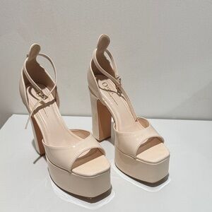 Chic Cream Platform Heels